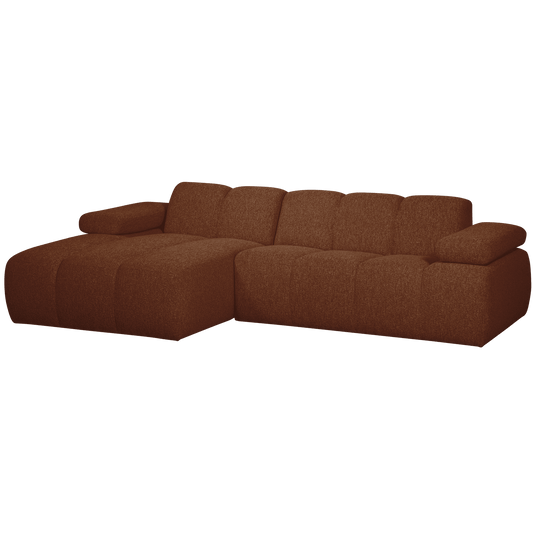 WOOOD Mojo chaise longue links boucle roest bruin melange