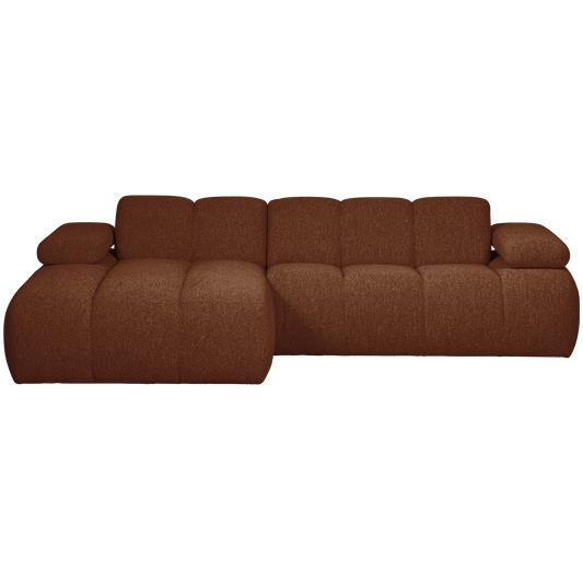 WOOOD Mojo chaise longue links boucle roest bruin melange