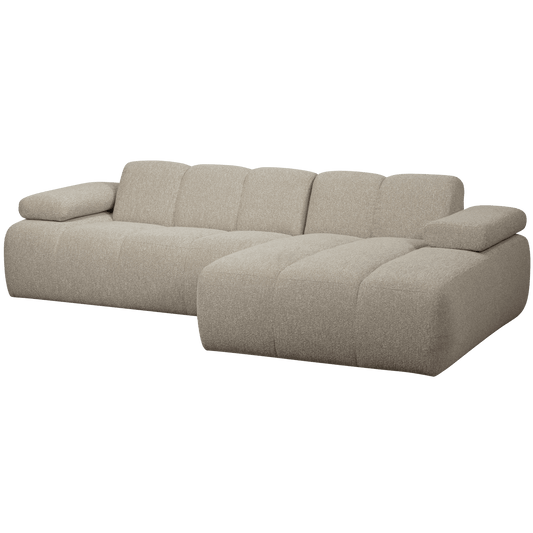 WOOOD Mojo chaise longue rechts boucle beige melange