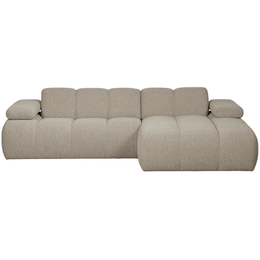 WOOOD Mojo chaise longue rechts boucle beige melange