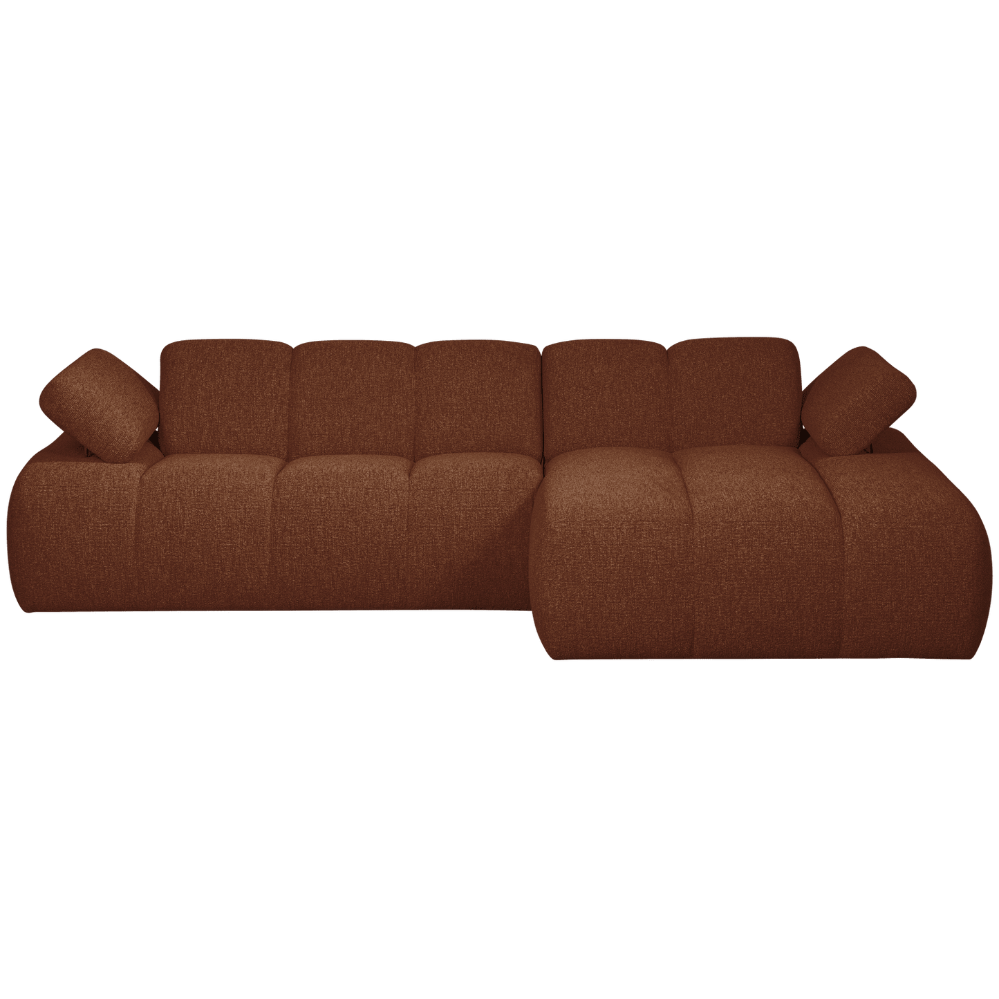 WOOOD Mojo chaise longue rechts boucle roestbruin melange