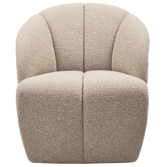 WOOOD Mojo draaifauteuil boucle beige melange