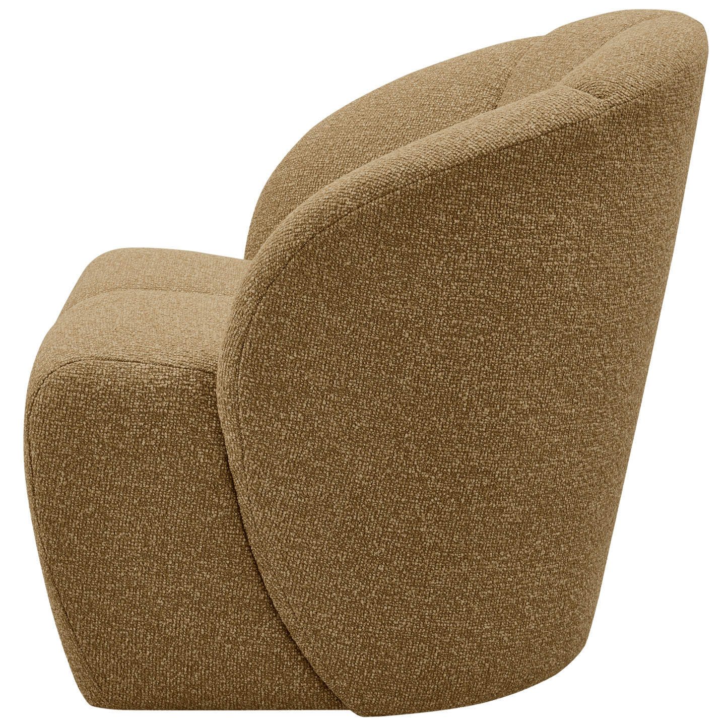 WOOOD Mojo draaifauteuil boucle geel/bruin melange