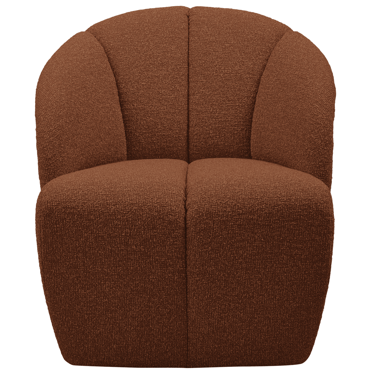 WOOOD Mojo draaifauteuil boucle roest bruin melange