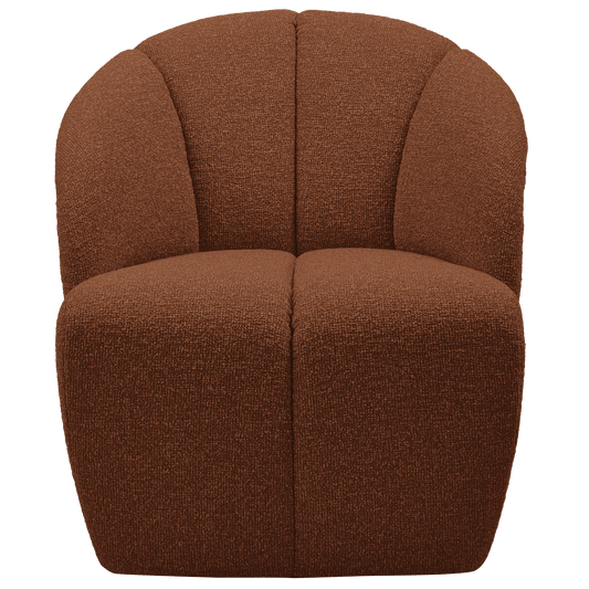 WOOOD Mojo draaifauteuil boucle roest bruin melange