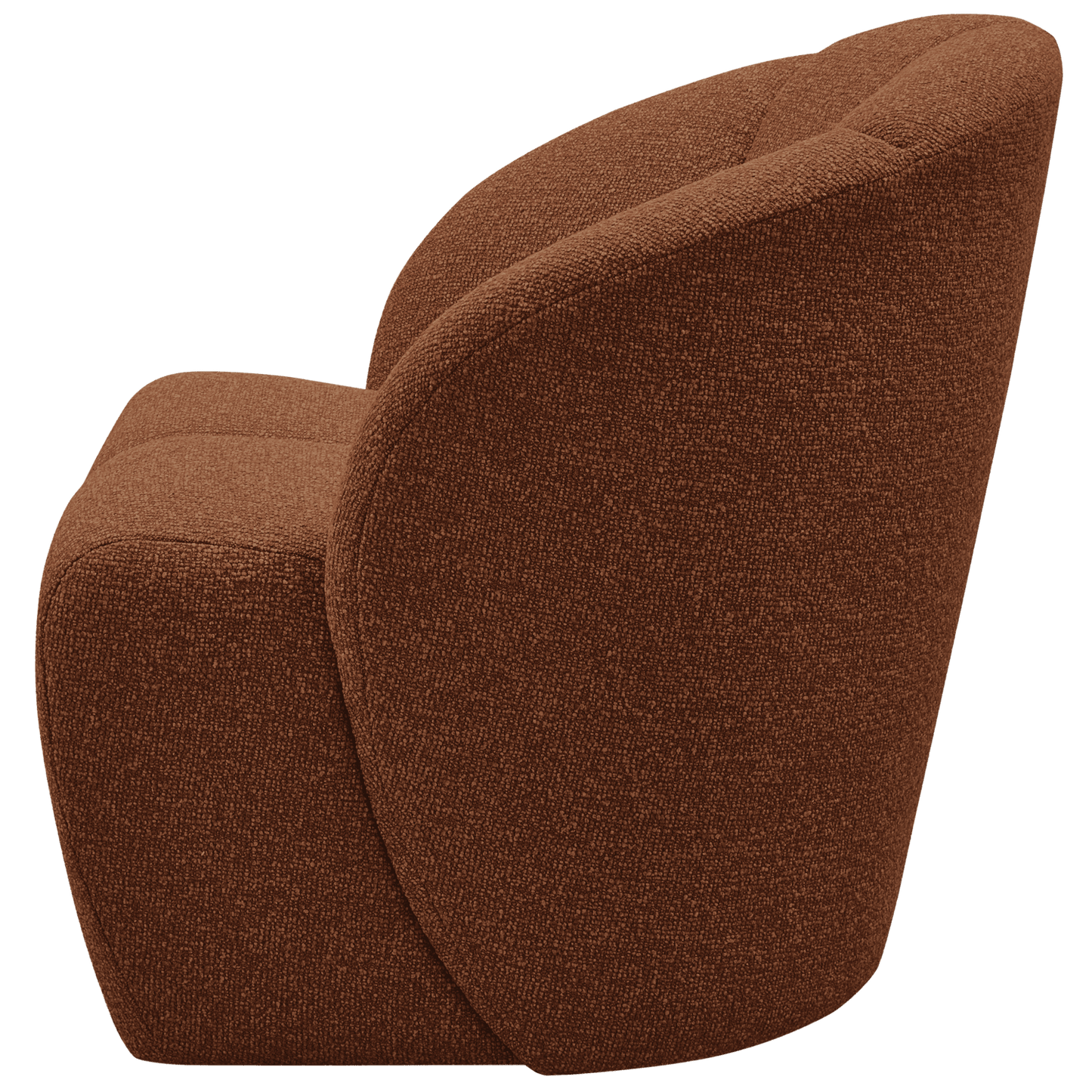 WOOOD Mojo draaifauteuil boucle roest bruin melange