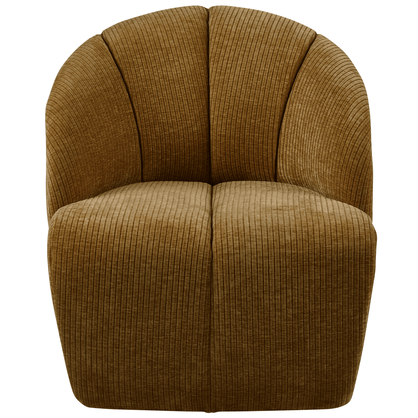 WOOOD Mojo draaifauteuil geweven ribstof honing geel