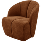 WOOOD Mojo draaifauteuil geweven ribstof roest bruin