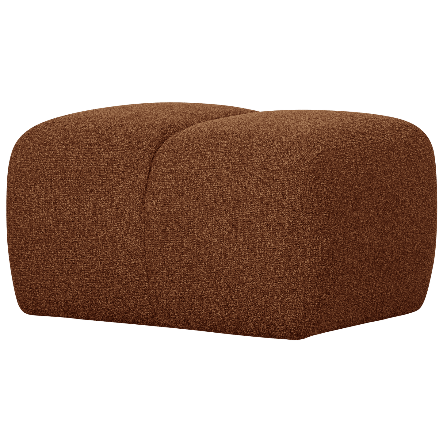 WOOOD Mojo poef 45x80x60cm boucle roest bruin melange