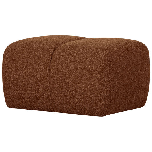 WOOOD Mojo poef 45x80x60cm boucle roest bruin melange