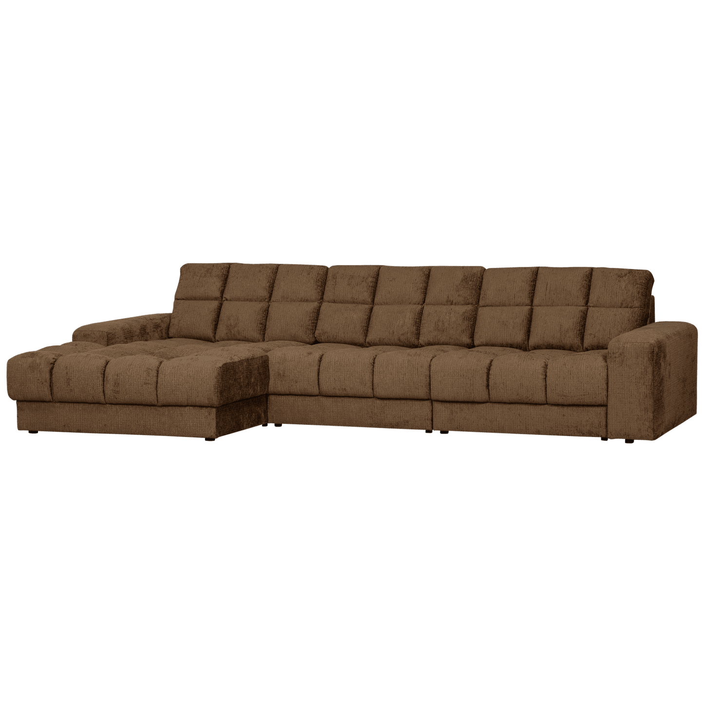 WOOOD Second Date chaise longue links structure velvet brass