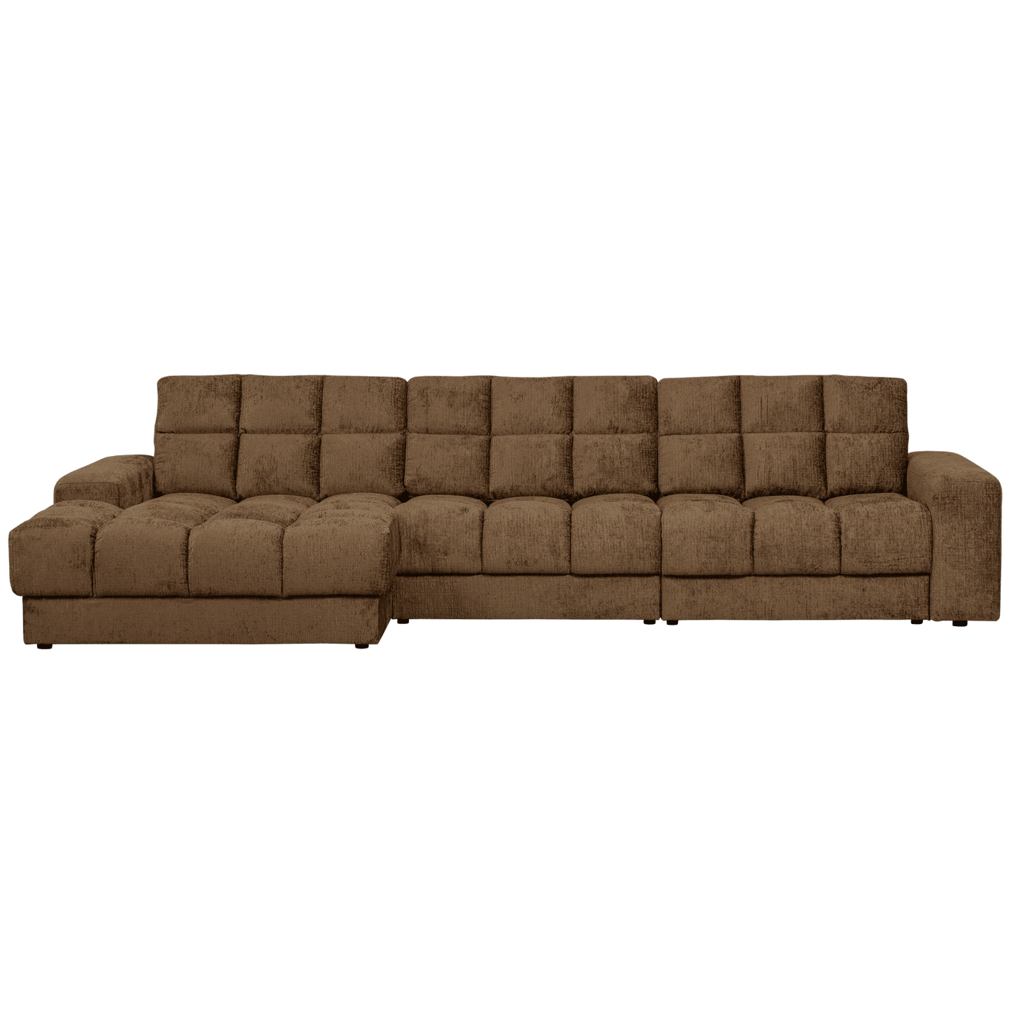 WOOOD Second Date chaise longue links structure velvet brass