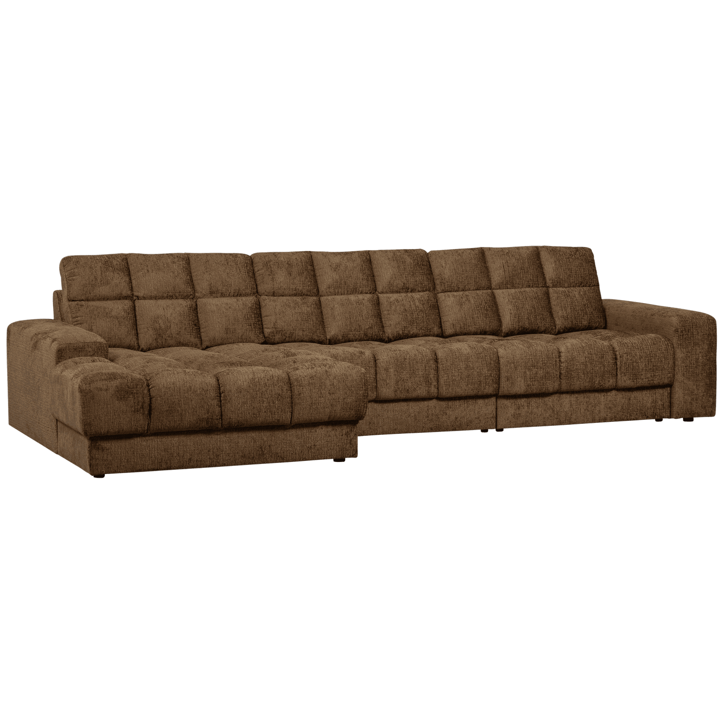 WOOOD Second Date chaise longue links structure velvet brass