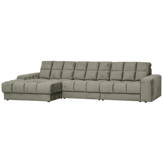 WOOOD Second Date chaise longue links structure velvet frost