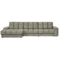 WOOOD Second Date chaise longue links structure velvet frost