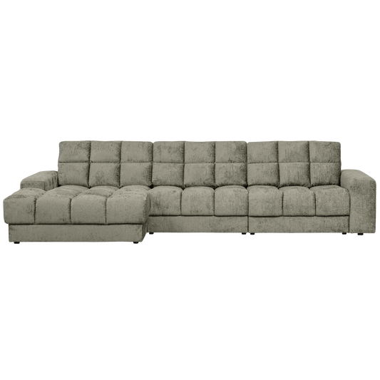 WOOOD Second Date chaise longue links structure velvet frost