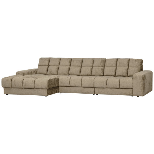 WOOOD Second Date chaise longue links structure velvet wheatfield