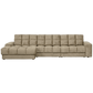 WOOOD Second Date chaise longue links structure velvet wheatfield