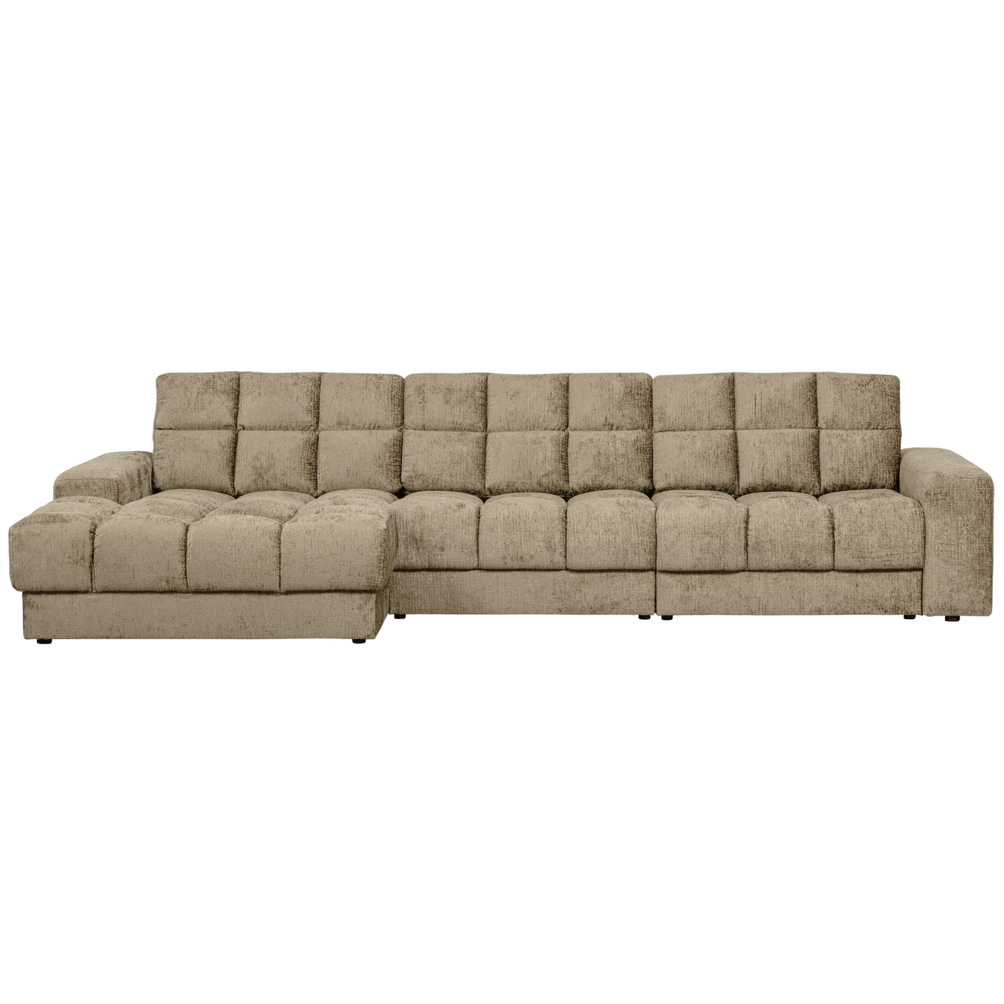 WOOOD Second Date chaise longue links structure velvet wheatfield