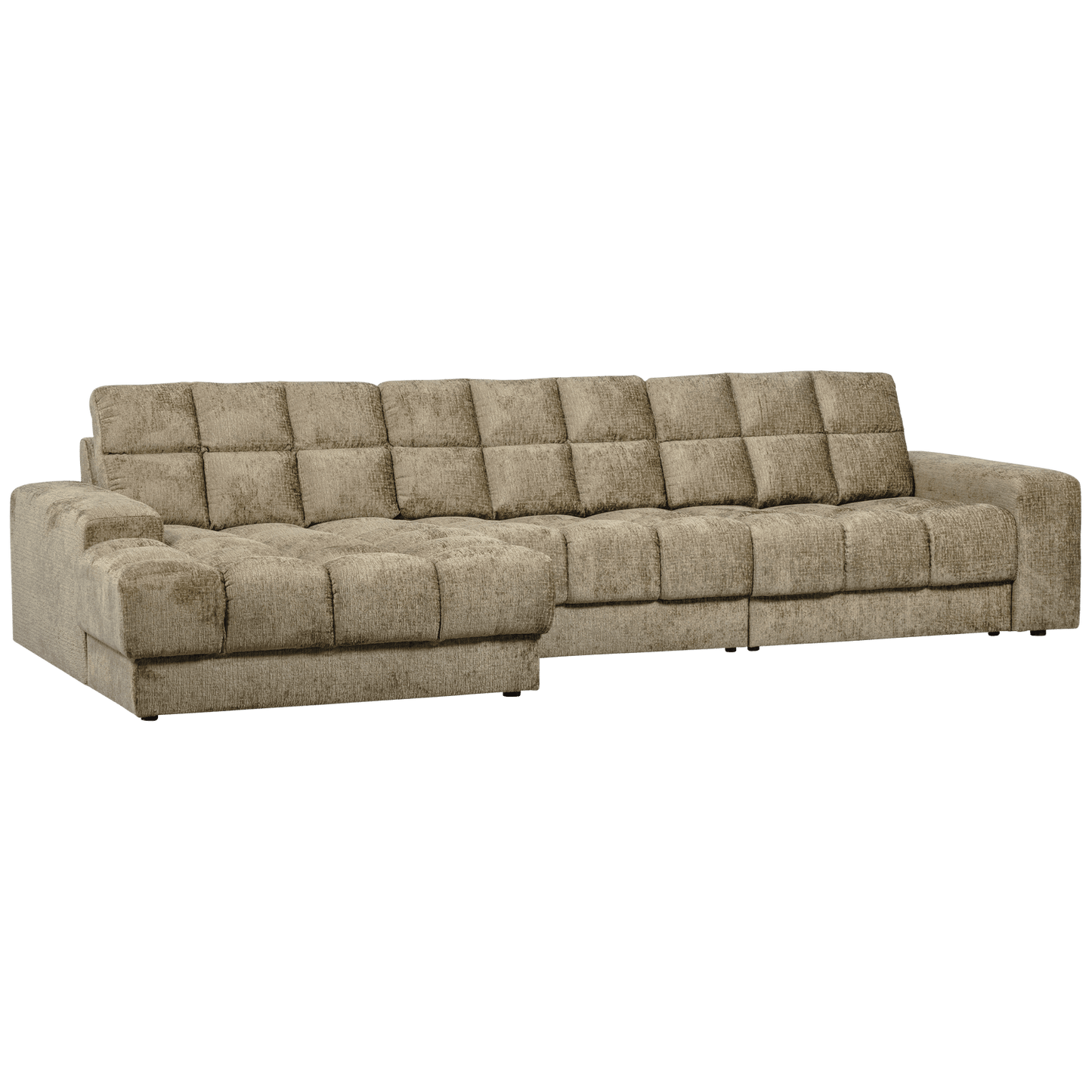 WOOOD Second Date chaise longue links structure velvet wheatfield