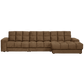 WOOOD Second Date chaise longue rechts structure velvet brass