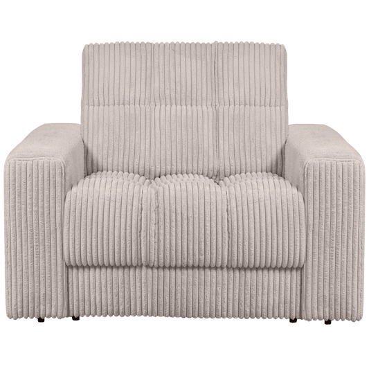 WOOOD Second Date fauteuil grove ribstof naturel