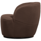 WOOOD Serra draaifauteuil mesh stof espresso