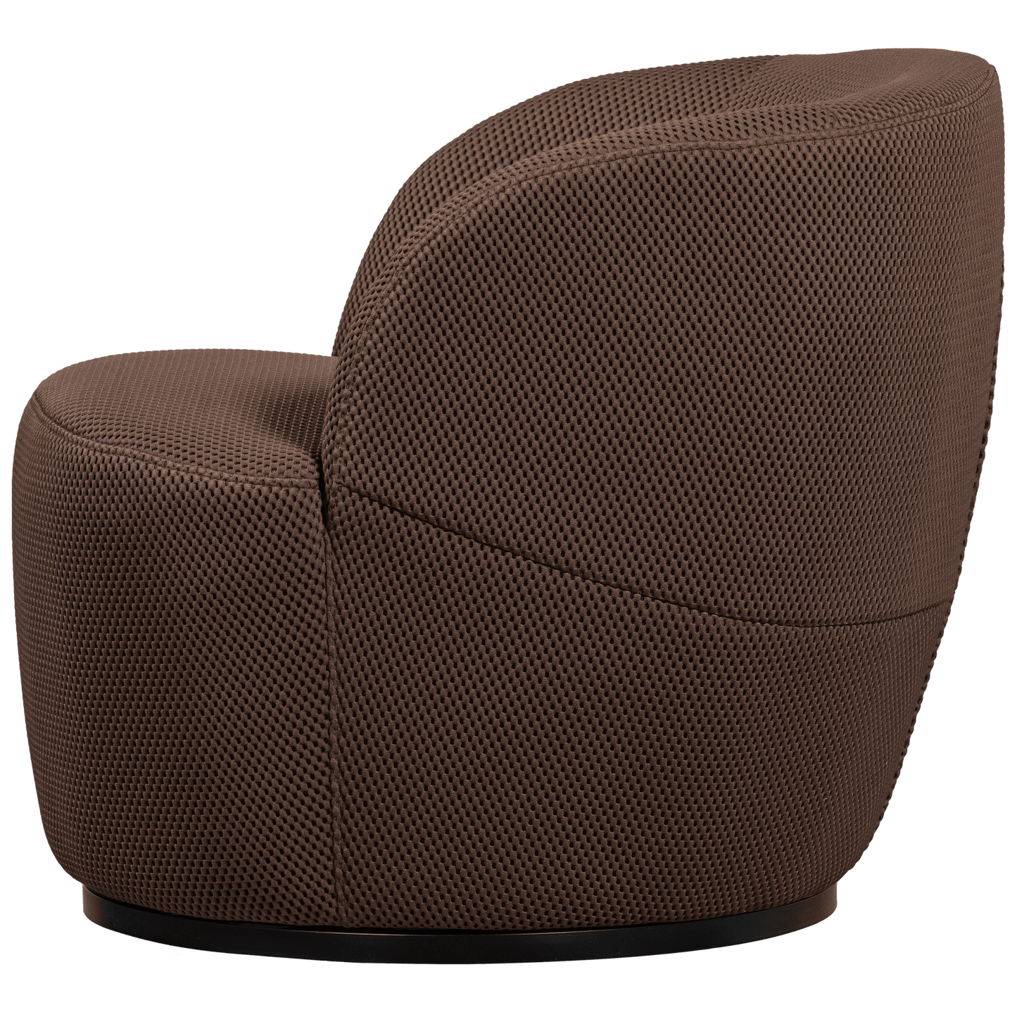 WOOOD Serra draaifauteuil mesh stof espresso