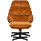 WOOOD Yaro fauteuil met hocker ginger