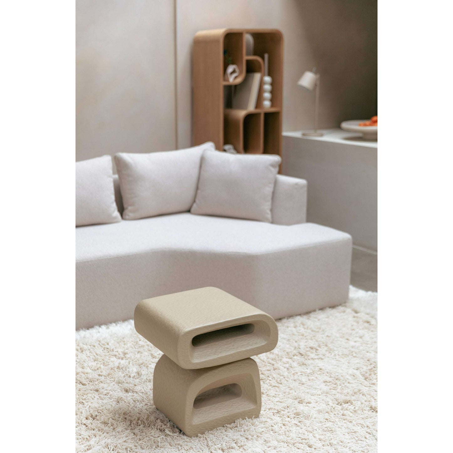 Zuiver Eddy bijzettafel beige