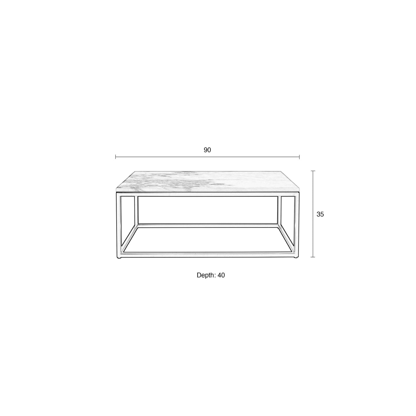 Zuiver Marble power salontafel multi