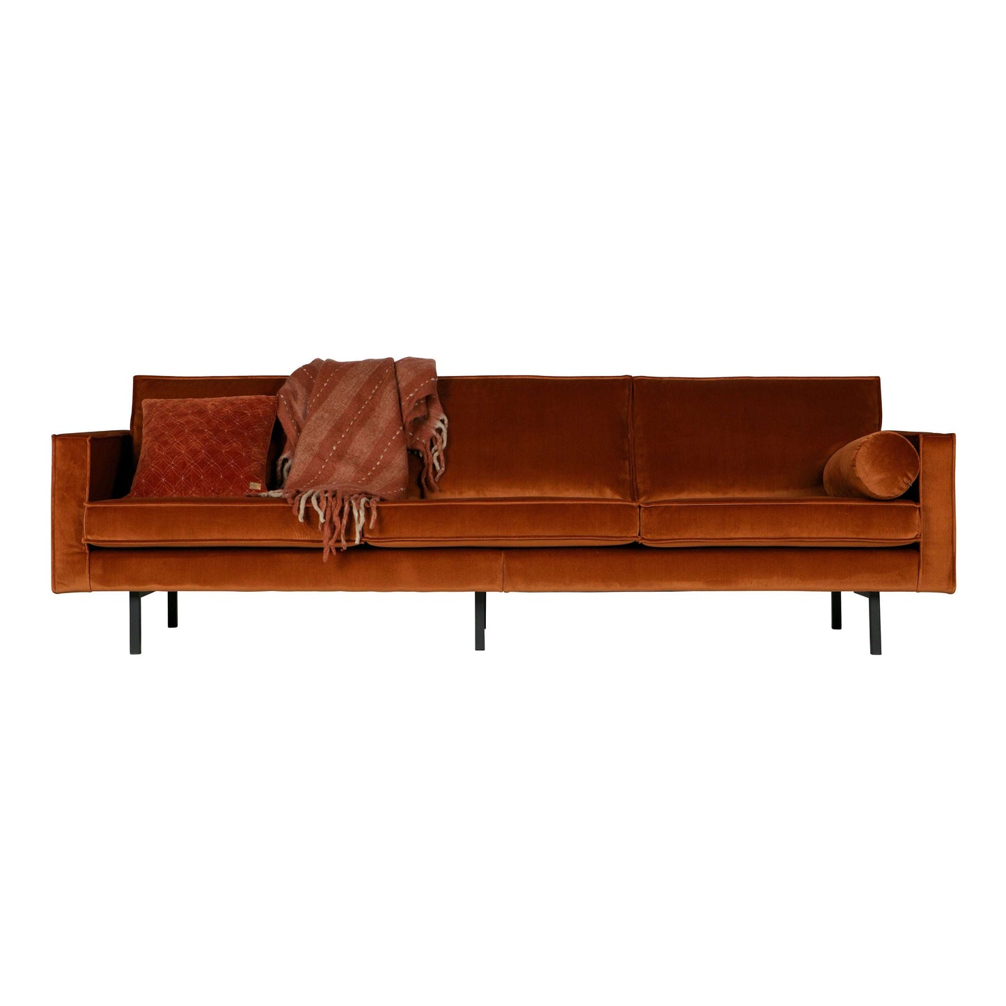 BePureHome Rodeo bank 3-zits velvet roest