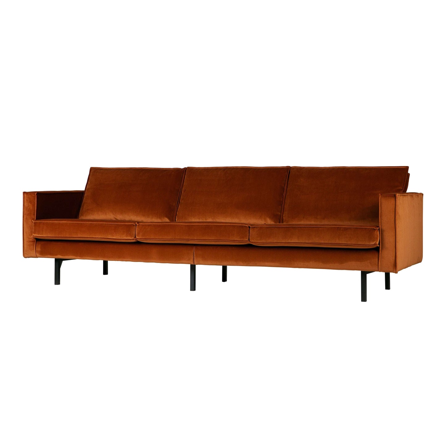 BePureHome Rodeo bank 3-zits velvet roest