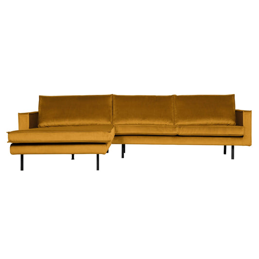 BePureHome Rodeo chaise longue links geel