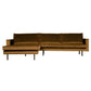 BePureHome Rodeo chaise longue links geel