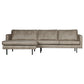BePureHome Rodeo chaise longue links  grijs