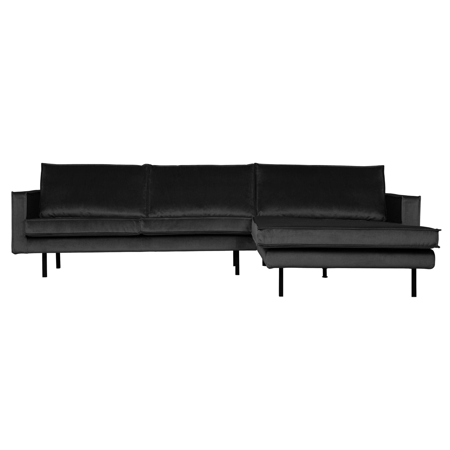 BePureHome Rodeo chaise longue rechts antraciet