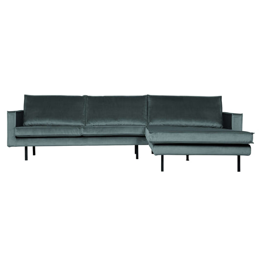 BePureHome Rodeo chaise longue rechts blauw