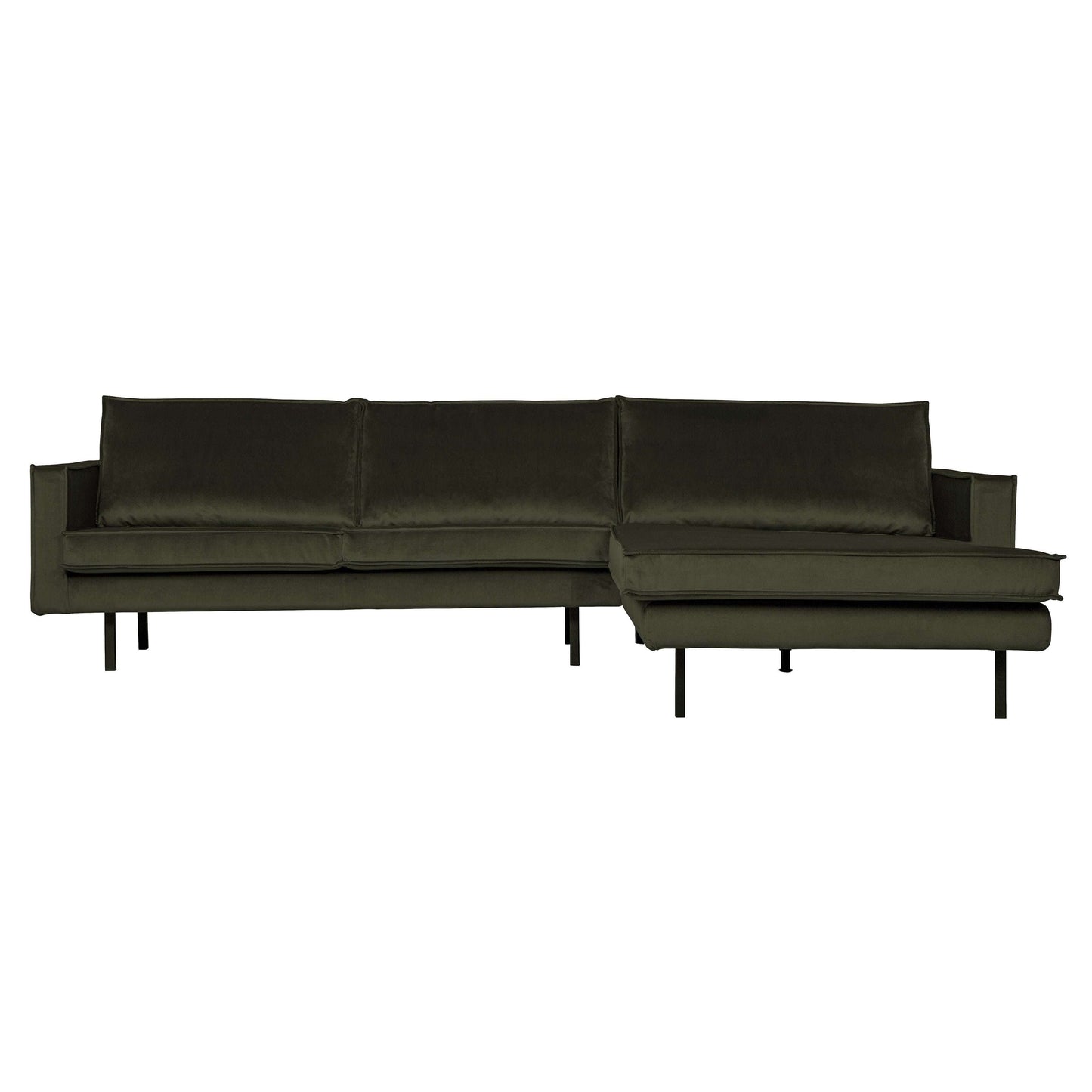 BePureHome Rodeo chaise longue rechts groen