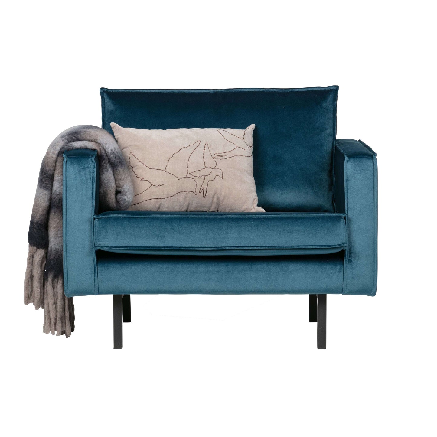 BePureHome Rodeo fauteuil blauw