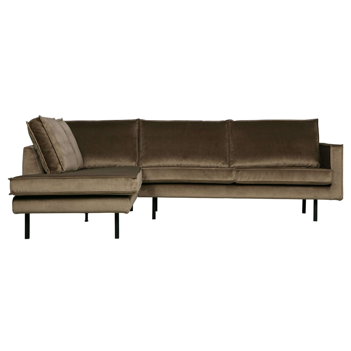 BePureHome Rodeo hoekbank links taupe