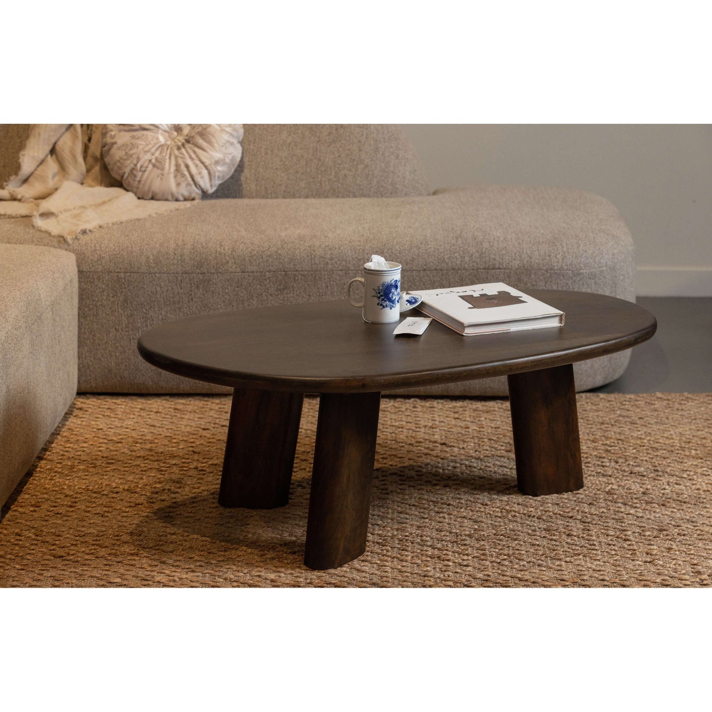 BePureHome Roundly salontafel walnut