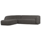 BePureHome Sloping hoekbank links grey/black melange