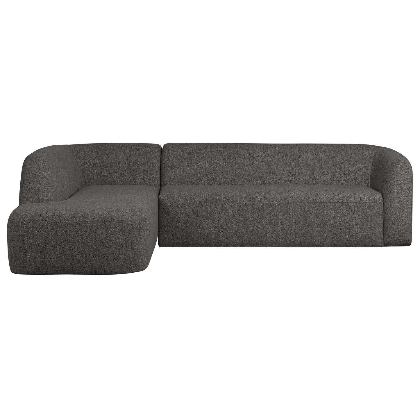 BePureHome Sloping hoekbank links grey/black melange