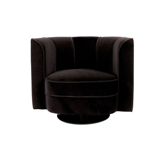 Dutchbone Flower fauteuil zwart