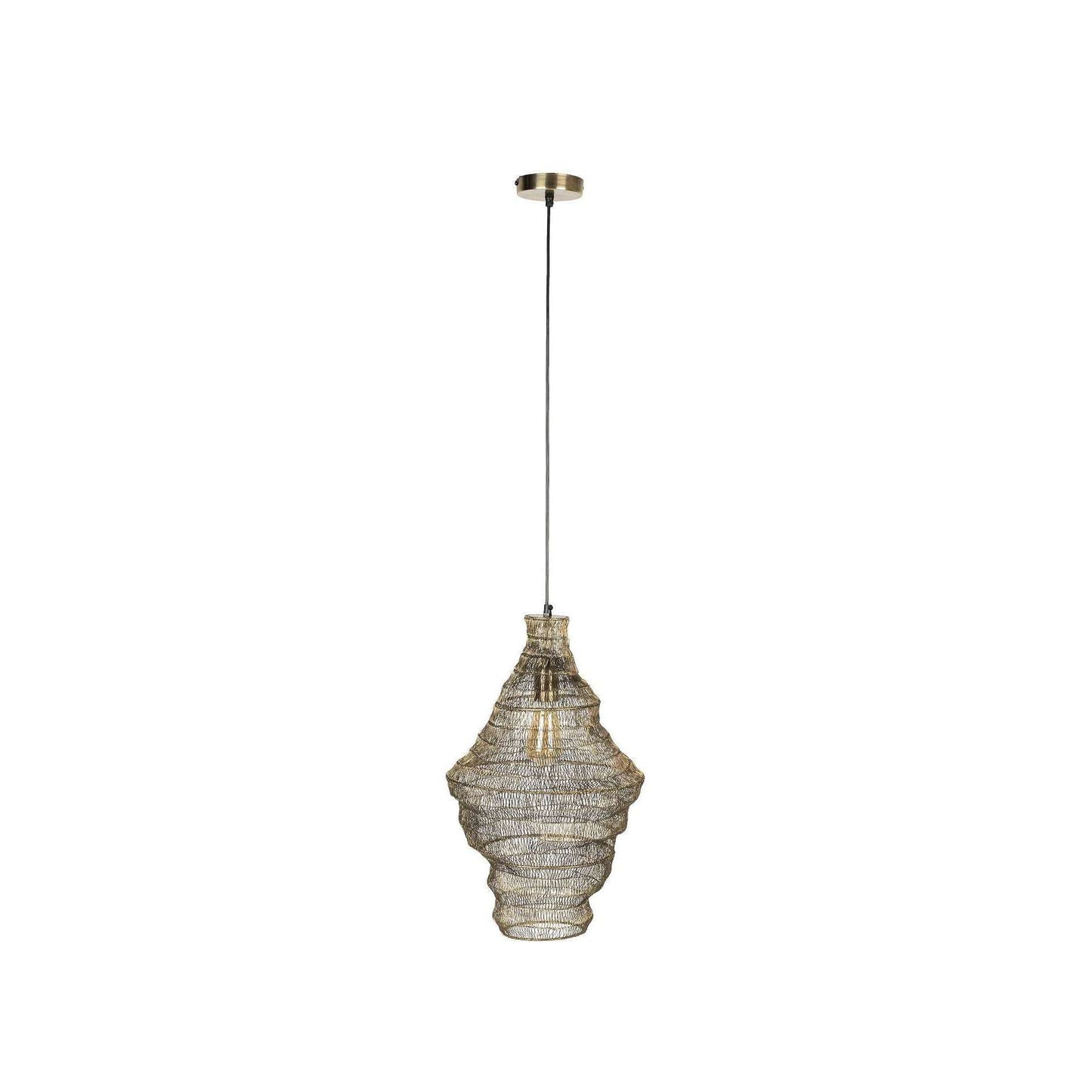 Dutchbone hanglamp luca m brass 36 x  36 x  57 cm