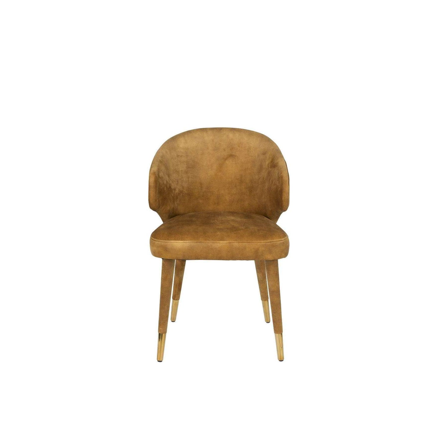 Dutchbone stoel lunar velvet oker 59 x  52 x  80 cm