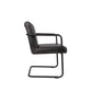 Dutchbone stoel met armleuningen stitched donker grijs 66 x 58 x 83 cm