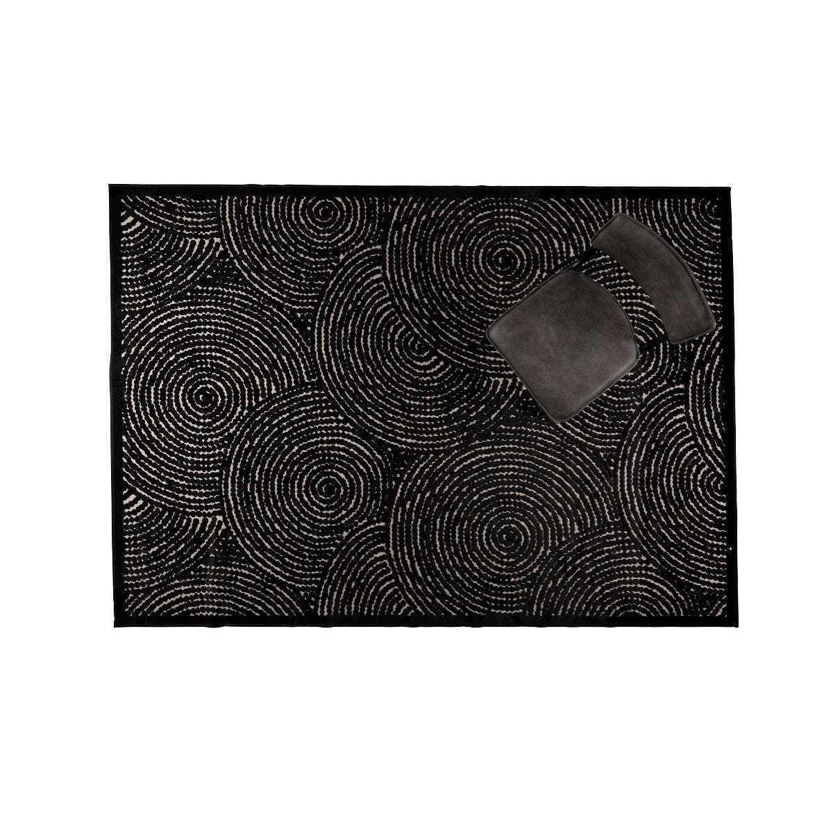 Dutchbone vloerkleed Dots zwart 170 x 240 cm