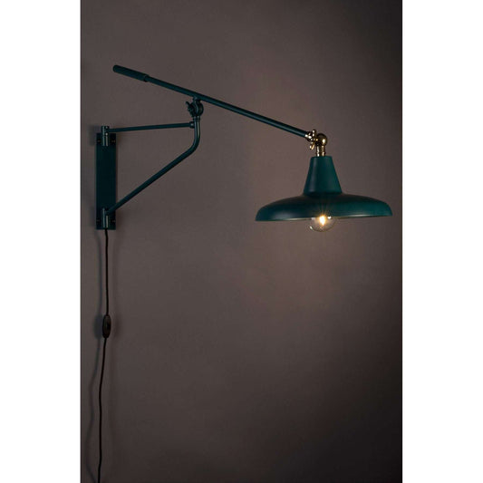 Dutchbone wandlamp hector teal 93 x 26 x 30 cm